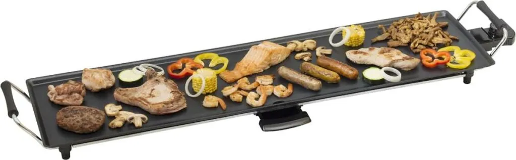 Bestron Elektrischer Tischgrill, XXL Plancha-/Teppanyaki-Grillplatte Mit Antihaftbeschichtung, Grillspaß Für Bis Zu 8 Personen, Extra Lange Grillfläche, 1.800 Watt, Farbe; Schwarz 3 Bestron Elektrischer Tischgrill, XXL Plancha-/Teppanyaki-Grillplatte Mit Antihaftbeschichtung, Grillspaß Für Bis Zu 8 Personen, Extra Lange Grillfläche, 1.800 Watt, Farbe; Schwarz