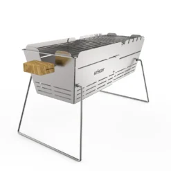 KNISTER Grill PREMIUM - Mobiler Holzkohlegrill Aus Edelstahl - GERMANY - 28-49x20cm -Günstiges Laube Lust Geschäft a20c27886a623886251d827aecc21f88