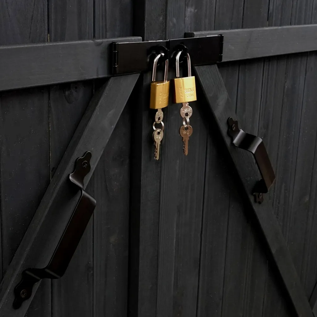 2er-Fahrradgarage HWC-H60, Fahrradbox Geräteschuppen Gerätehaus, Abschließbar 151x200x200cm Anthrazit 8 2er-Fahrradgarage HWC-H60, Fahrradbox Geräteschuppen Gerätehaus, Abschließbar 151x200x200cm Anthrazit – Bild 6