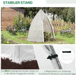 Outsunny Mini Gewächshaus Überwinterungszelt Für Pflanzen Mit Rolltür Garten Balkon Winterschutz Weiß 160 X 138 X 180 Cm -Günstiges Laube Lust Geschäft a316cddebd6f139fafc3e4c1906c8558