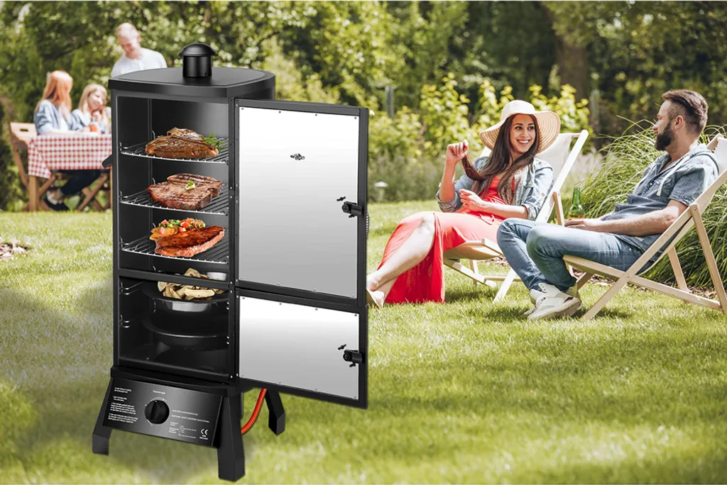 El Fuego Gasgrill / Smoker Standgrill Portland Grillfl. 3x 32x31cm 7 El Fuego Gasgrill / Smoker Standgrill Portland Grillfl. 3x 32x31cm – Bild 5
