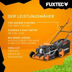 FUXTEC Benzin Rasenmäher FX-RM5196 Motormäher 196ccm GT Mäher Benzinmäher 6PS -Günstiges Laube Lust Geschäft a3ce61bfaf839386ad1de241e736ac81