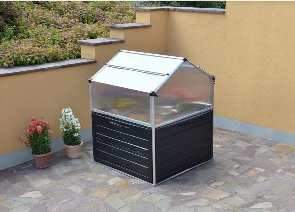 Palram Hochbeet Gewächshaus Plant Inn - Maße Aufgebaut: Ca. 118 X 146,5 X 118 Cm - Farbe: Silber 7 Palram Hochbeet Gewächshaus Plant Inn - Maße Aufgebaut: Ca. 118 X 146,5 X 118 Cm - Farbe: Silber – Bild 5