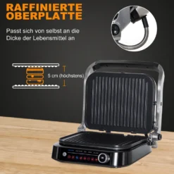HOMCOM Kontaktgrill 95° Aufklappbar Optigrill Intelligente Zeitkontrolle Multi-Funktionen 2100 W Tischgrill 8 Modi 220-240V/50Hz Alu+Stahl Silber+Schwarz 38 X 33 X 20 Cm 14 HOMCOM Kontaktgrill 95° Aufklappbar Optigrill Intelligente Zeitkontrolle Multi-Funktionen 2100 W Tischgrill 8 Modi 220-240V/50Hz Alu+Stahl Silber+Schwarz 38 X 33 X 20 Cm -Günstiges Laube Lust Geschäft a56f9f6176c14bc6904a3bc78f4c1146