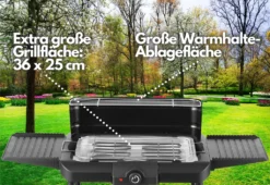 Steinborg 2in1 Standgrill | Elektrischer Grill | 2.000 Watt | Große Ablageflächen -Günstiges Laube Lust Geschäft a6875feca1e7ff3b6e93b5bebf29e788