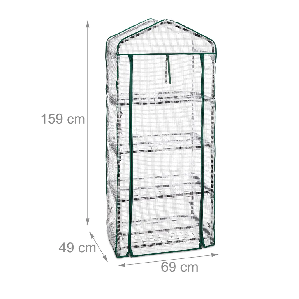 Relaxdays Gewächshaus Für Balkon Mit PE-Folie 6 Relaxdays Gewächshaus Für Balkon Mit PE-Folie – Bild 4