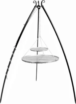 CookKing 22451 Schwenkgrill 200cm - Doppelrost Aus Rohstahl 80cm + 40cm -Günstiges Laube Lust Geschäft a7dfc1a14fa4f045473b98b99921ac94