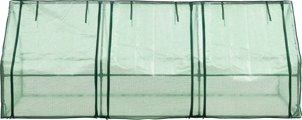 Mini Gewächshaus Höflein 240x90x90cm Foliengewächshaus Für Draußen Treibhaus Mit Reißverschluss Und 3 Fenstern Gitternetzfolie Grün 7 Mini Gewächshaus Höflein 240x90x90cm Foliengewächshaus Für Draußen Treibhaus Mit Reißverschluss Und 3 Fenstern Gitternetzfolie Grün – Bild 5