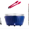LotusGrill XL Starter-Set 1x XL Grill Tiefblau Mit USB-Anschluß, 1x Buchenholzkohle 2,5 Kg, 1x Brennpaste 200ml, 1x Grillzange, 1x Transport-Tragetasche XL - Der Raucharme Holzkohlegrill -Günstiges Laube Lust Geschäft a8e081f53f042cd2cde64f2f8089ba52