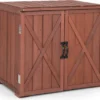 COSTWAY Gartenschrank Holz, Lagerschrank Garten, Holzschrank Mit Doppeltüren Und Griffen, Geräteschrank Gerätehaus Geräteschuppen, Schuppen Schrank, Werkzeugschrank Braun, 77 X 56 X 72 Cm -Günstiges Laube Lust Geschäft a929dd963846f27af3a39ee0000d36fb