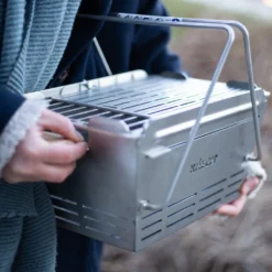 KNISTER Grill PREMIUM - Mobiler Holzkohlegrill Aus Edelstahl - GERMANY - 28-49x20cm -Günstiges Laube Lust Geschäft a9ebb26d9792175a24311c7369e7e4ab