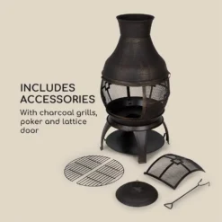 Titus Gartenkamin Gusseisen 360° FireView Rostfrei Sicherer Stand -Günstiges Laube Lust Geschäft aade54d7d74ee517220d1c54ebe14b6c