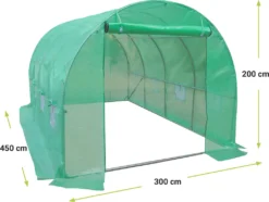 NABBI Garten Gewächshaus Gewächshaus 450x300x200 Cm - Grün -Günstiges Laube Lust Geschäft ab3c0ea1644391d81677fcd9cb7852f6