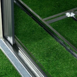 Juskys Metall Gerätehaus XL Mit Satteldach, Schiebetür & Fundament - 9m³ - 277×191×192 Cm - Anthrazit - Geräteschuppen Gartenhaus Garten Schuppen -Günstiges Laube Lust Geschäft ab55d150370eb48ab21187012148d54e