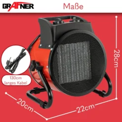 Grafner® Elektroheizer Heizlüfter Bauheizer 3000 Watt Heizstrahler EH10934 -Günstiges Laube Lust Geschäft ab6d940326e76a8bf262005a90b337bd