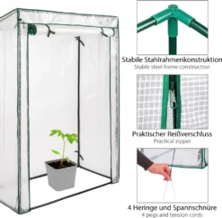 ONVAYA® Tomatenhaus | Foliengewächshaus Für Tomaten | Gewächshaus Aus Folie & Stahlrohr | Tomatengewächshaus Mit Stabilem Stahlrahmen & UV-beständiger Folie -Günstiges Laube Lust Geschäft ab6dd16dd63f847449d29d1a34cd0258
