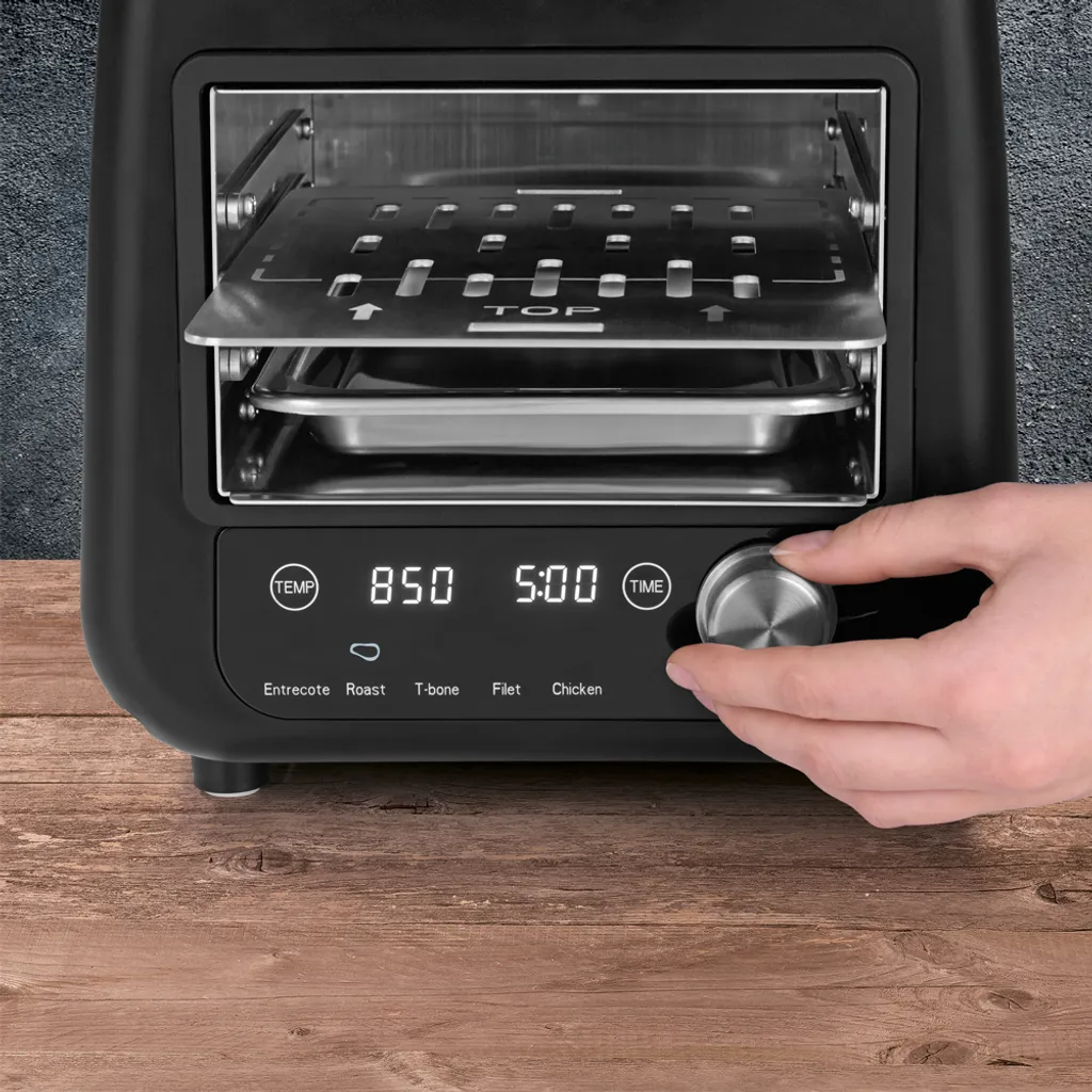 Molino - Hohe Heizleistung Mit 1800W ELEKTRO-Power - Bis 850°C - Beef Grill Oberhitzegrill - Beef Maker Elektrogrill - In/outdoor - Fur Perfekte Steaks 6 Molino - Hohe Heizleistung Mit 1800W ELEKTRO-Power - Bis 850°C - Beef Grill Oberhitzegrill - Beef Maker Elektrogrill - In/outdoor - Fur Perfekte Steaks – Bild 4