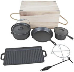 El Fuego Pfannen-Schmortopf-Set Dutch Oven Set 7-teilig, Schwarz -Günstiges Laube Lust Geschäft abd0985d3a3e2688a80eeeee34e53878