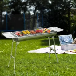 SunJas Holzkohlegrill CA-12, Tragbar, Klappgrill, Mit 2 Stück Grillrost Standgrill, Edelstahl Klappgrill,BBQ Standgrill Tragbar Camping Grill Campinggrill -Günstiges Laube Lust Geschäft abd4738ab4095b51698749534092ecc9