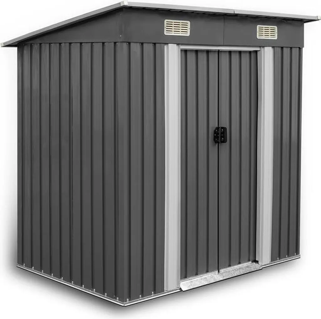 Gerätehaus Geräteschuppen Gartenschuppen 190x121x180cm Anthrazit Gartenhaus 3 Gerätehaus Geräteschuppen Gartenschuppen 190x121x180cm Anthrazit Gartenhaus