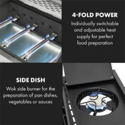 Klarstein Gasgrill Mit Großer Grillfläche, Gasgrill 1 Seitenbrenner & 4 Brenner, 17,1kW Edelstahl-Gasgrill, BBQ Gasgrill Für Balkon & Garten, Grill Für Propan, Gasgrills Mit 5 Brenner & Thermometer -Günstiges Laube Lust Geschäft ac7be9fa2b3634dda947ad58135bc8a3