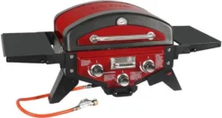 El Fuego Gasgrill / Tischgrill Medison Rot Grillfläche 49x33,5cm