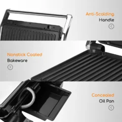 Aigostar Kontaktgrill, Sandwichmaker, 180° Aufklappbar Als Tischgrill, Panini Grill Mit Abnehmbaren Platten, Regelbarer Thermostat &Timer, Antihaftbeschichtet, 2000W -Günstiges Laube Lust Geschäft ae23e027c924d49623962136ccab9814