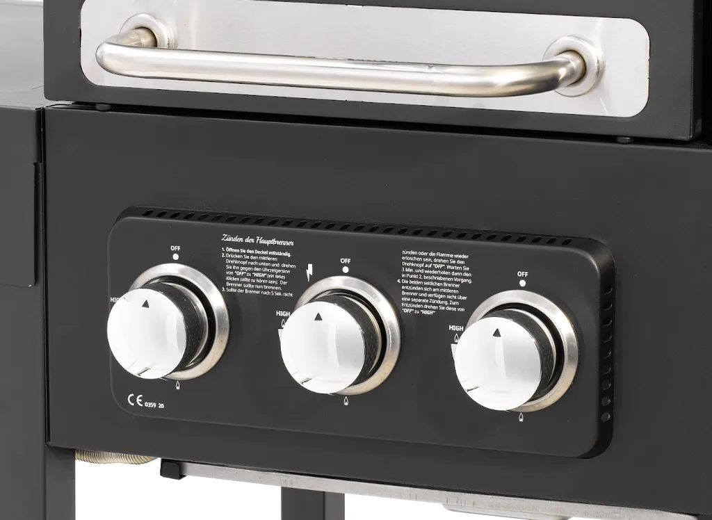 TAINO Hero Duo Gasgrill Holzkohlegrill Smoker Grillwagen BBQ Grill Schwarz 8 TAINO Hero Duo Gasgrill Holzkohlegrill Smoker Grillwagen BBQ Grill Schwarz – Bild 6