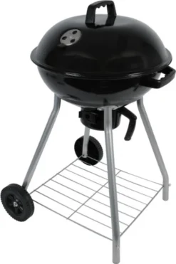 BBQ Collection Holzkohlegrill, Kugelgrill Rundgrill Ø 45 X 83 Cm Mit Deckel, Stabiler Standgrill Auf Rädern Mit Abnehmbarem Aschekasten & Ablagegitter, Schwarz -Günstiges Laube Lust Geschäft aefdfb9bd53d6773951e9ec539bd21f9