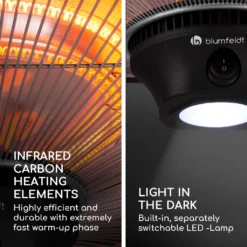 Heat Square Infrarot-Heizstrahler 1000/2000W Carbon IP24 LED -Günstiges Laube Lust Geschäft af06bf8472d35909a77e2032836d62e7