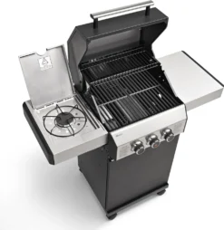 TAINO BLACK 2+1 Gasgrill Mit Seitenbrenner Gusseisen-Rost Gasgrill 2 Brenner Standgrill Matt Schwarz -Günstiges Laube Lust Geschäft b00c8b7b2c8502e1b4f996f79c75c620