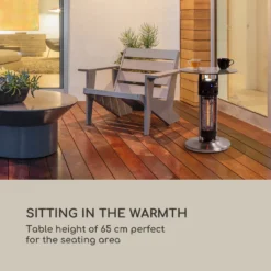 Primal Heat 65 Bistrotisch Karbon-IR-Heizelement 1200W LED 65cm Glas -Günstiges Laube Lust Geschäft b020d56418f234c428ba220c4593c980