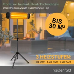 Heidenfeld Infrarot Heizstrahler IH100 -Günstiges Laube Lust Geschäft b0e4818fa567401dc789b929879f42a8