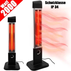 Infrarot Stand-Heizstrahler 2000W Infrarotstrahler | Wärmestrahler Terrasse Elektrisch Mit 6 Heizstufen | Terrassenstrahler Innen & Außen | Standheizung Mit Schutzklasse IP34 -Günstiges Laube Lust Geschäft b0fbeff9f2c30f357d6281b8fdf2caf8