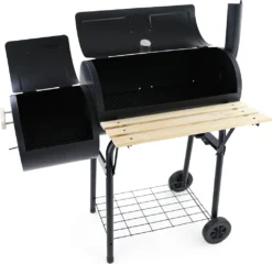 RAMROXX® BBQ XL Smoker Holzkohle Barbecue Grill RX970 Schwarz Mit Abdeckung -Günstiges Laube Lust Geschäft b1240d7af699c3d0d472700f57ecf791