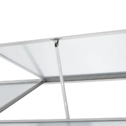 Juskys Aluminium Anlehn-Gewächshaus 2,4 M² – Treibhaus Mit Schiebetür, Fenster Zum Lüften & Stahl-Fundament – Stabiles Pflanzenhaus Für Garten -Günstiges Laube Lust Geschäft b14df8dd83b0153a467316a1ed1acbbc