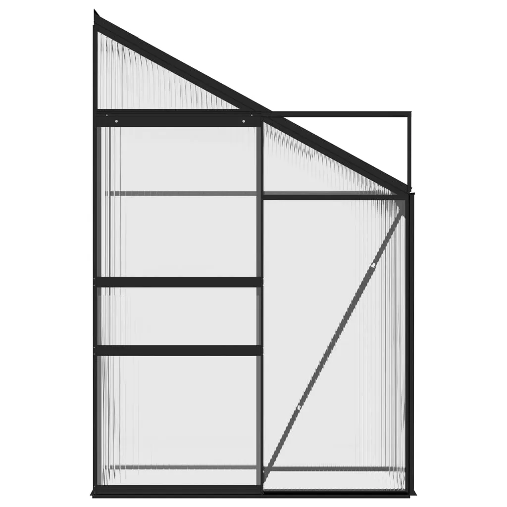 VidaXL Gewächshaus Anthrazit Aluminium 1,38 M³ 5 VidaXL Gewächshaus Anthrazit Aluminium 1,38 M³ – Bild 3