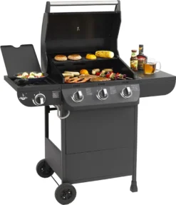 El Fuego Gasgrill / Grillwagen Columbus 3 Brenner +1 Grill 56x41cm -Günstiges Laube Lust Geschäft b1f413633f781bbe934f4e48b15d236a