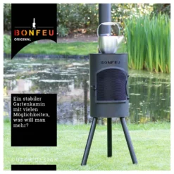 BonFeu - BonGiano SP (Ø 30 Cm) - Stahl - Gartenkamin - Terassenofen - Feuerstelle - 30 X 30 X 135 Cm - Schwarz -Günstiges Laube Lust Geschäft b20d45905b88691133f2a82cad2df169