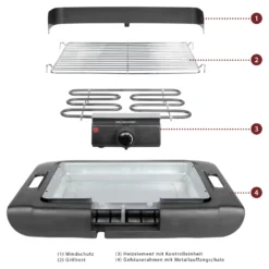 Bomann Elektrogrill / Tischgrill BQ 2243 CB Grillfläche 36x25cm -Günstiges Laube Lust Geschäft b25a3cafc4a5a682a775b25ff716a2ca