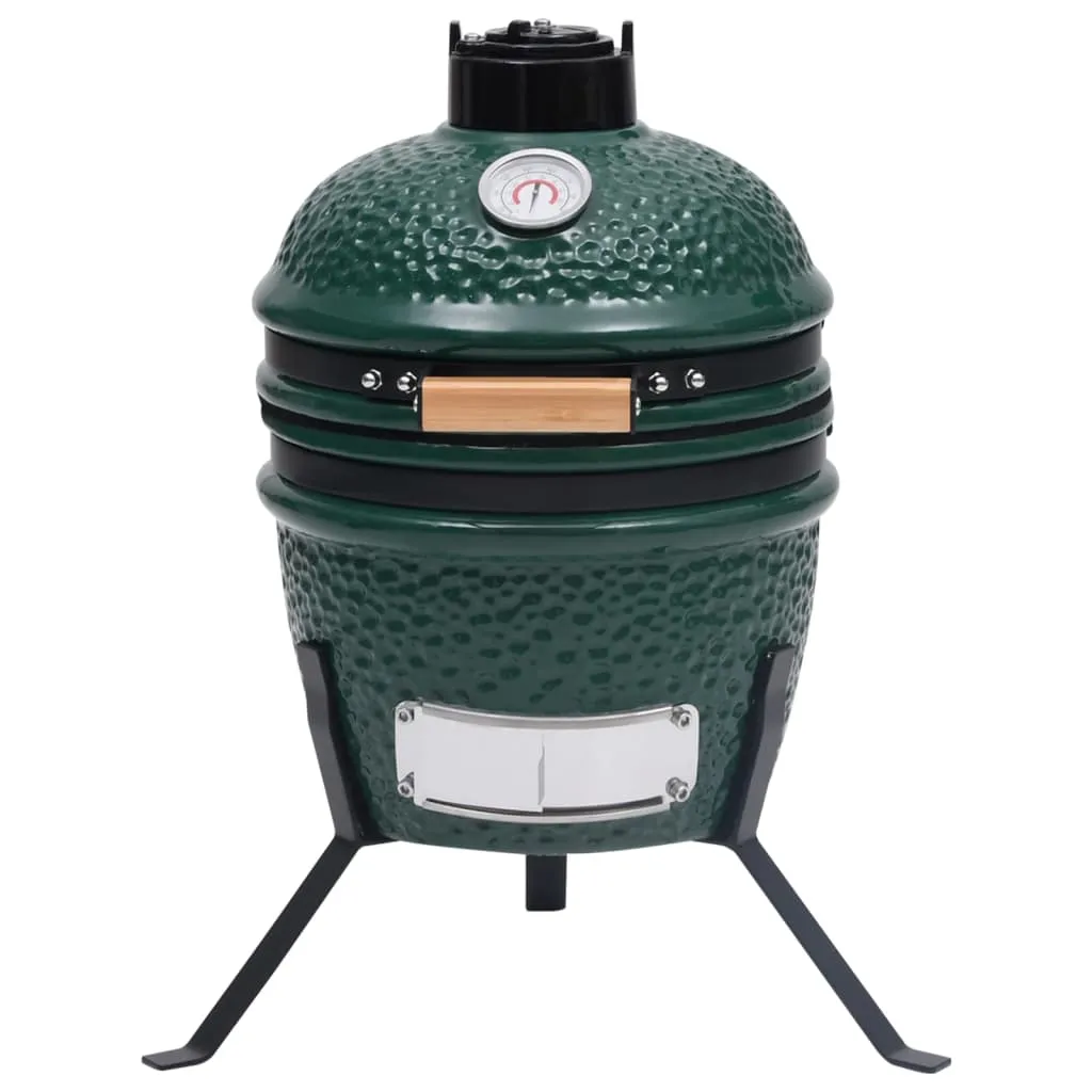 VidaXL 2-in-1 Kamado-Grill Smoker Keramik 56 Cm Grün 7 VidaXL 2-in-1 Kamado-Grill Smoker Keramik 56 Cm Grün – Bild 5