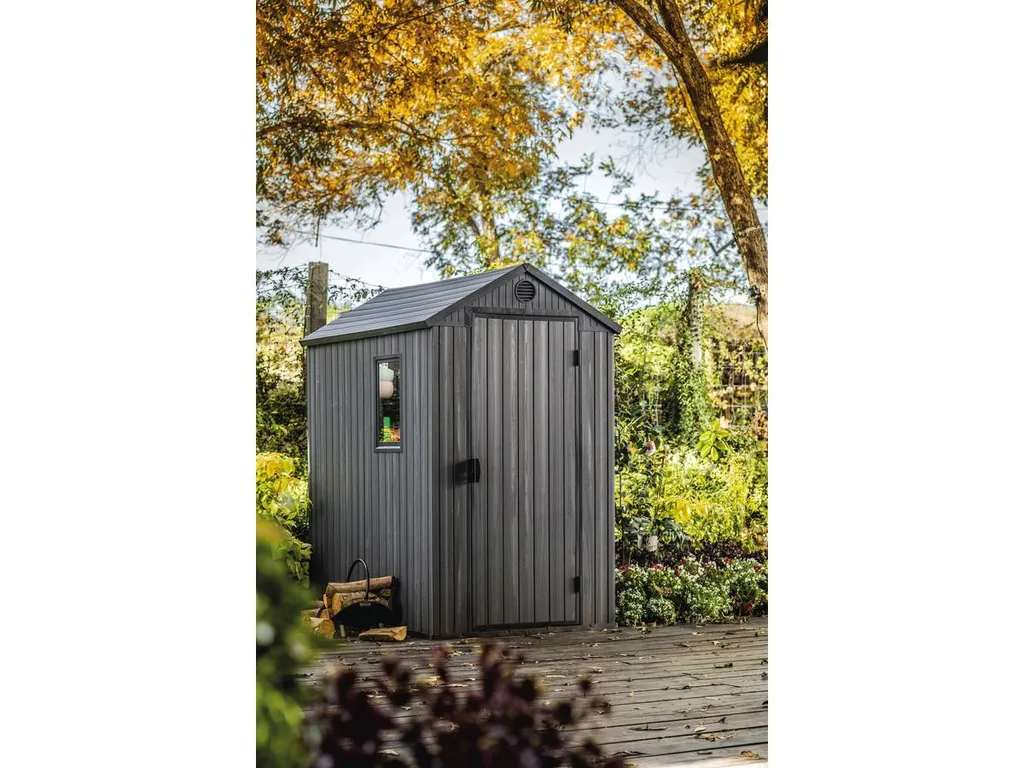 Keter Gerätehaus Darwin 46 Grau Holz-Optik 12 Keter Gerätehaus Darwin 46 Grau Holz-Optik – Bild 10