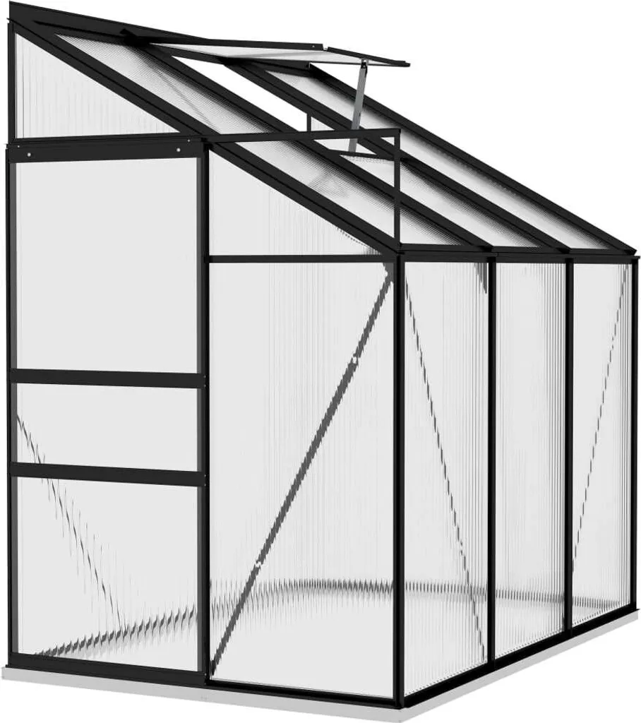 VidaXL Gewächshaus Anthrazit Aluminium 3,97 M³ 4 VidaXL Gewächshaus Anthrazit Aluminium 3,97 M³ – Bild 2