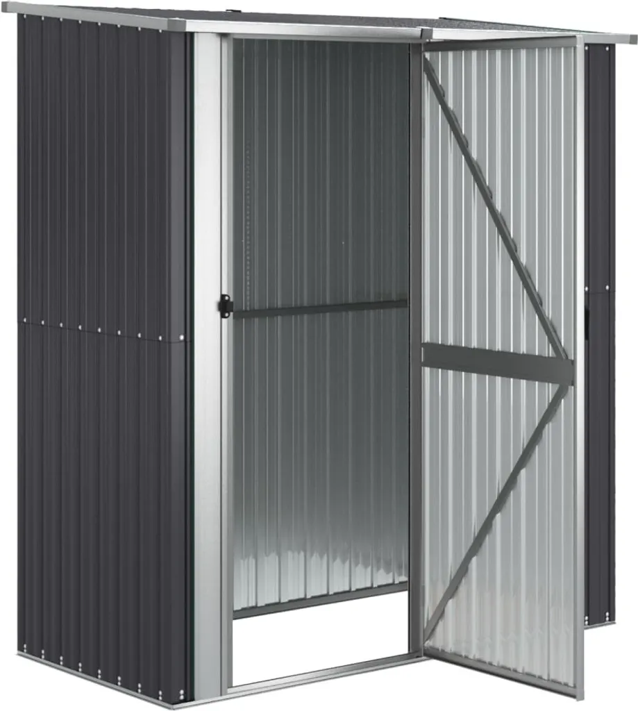 VidaXL Geräteschuppen Anthrazit 180,5x97x209,5 Cm Verzinkter Stahl 6 VidaXL Geräteschuppen Anthrazit 180,5x97x209,5 Cm Verzinkter Stahl – Bild 4