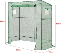 Gewächshaus Vlaardingen 198x78x200cm Mit Pultdach Foliengewächshaus Treibhaus Für Tomaten Stahlrahmen Grün -Günstiges Laube Lust Geschäft b4a70d1b2748da542839ecadc7ac70e7