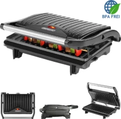 Monzana Kontaktgrill Antihaftbeschichtung BPA Frei Cool-Touch Griff Herausnehmbare Auffangschale 750W Tischgrill Sandwich Maker -Günstiges Laube Lust Geschäft b4d3fc6dcc9645521afd9f48a2d72322