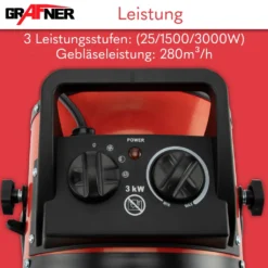 Grafner® Elektroheizer Heizlüfter Bauheizer 3000 Watt Heizstrahler EH10934 -Günstiges Laube Lust Geschäft b52445c214bd4df8a7a5185d2877c4b2