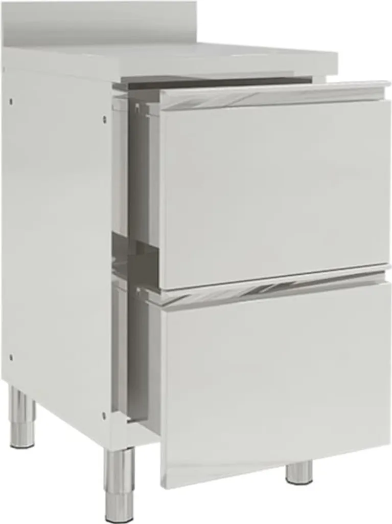 VidaXL Gastro-Küchenschrank Mit 2 Schubladen Edelstahl 4 VidaXL Gastro-Küchenschrank Mit 2 Schubladen Edelstahl – Bild 2