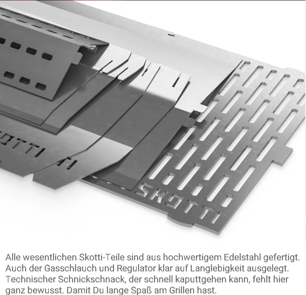 SKOTTI Gasgrill + 4 X 500g Kartusche In SET - Ready-to-go #grill.einfach.überall - Edelstahl 16 SKOTTI Gasgrill + 4 X 500g Kartusche In SET - Ready-to-go #grill.einfach.überall - Edelstahl – Bild 14