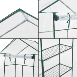 Gewächshaus Hoorn Mit Ablagen 140 X 73 X 195 Cm Foliengewächshaus Mit Reißverschluss Treibhaus Pflanzhaus Stahlrahmen Transparent -Günstiges Laube Lust Geschäft b55b3e384b772239d9b4a1b4e14fd0a3